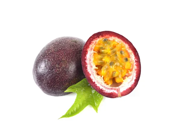 Passion Fruit Isolated White Background — Stock Photo, Image