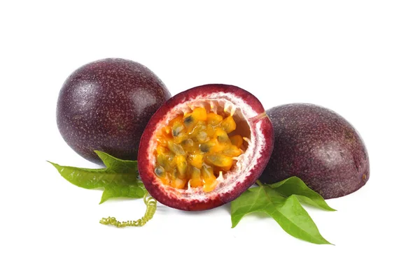 Passion Fruit Isolated White Background — Stock Photo, Image