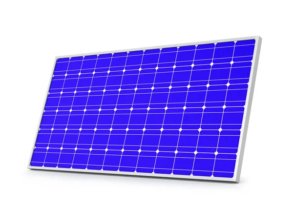Solární panel izolované na bílém. 3D obrázek — Stock fotografie
