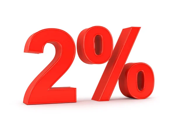 2% rabatt. 3d illustrasjon – stockfoto