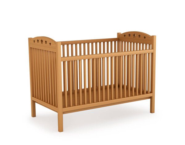 Baby bed. 3d illustration