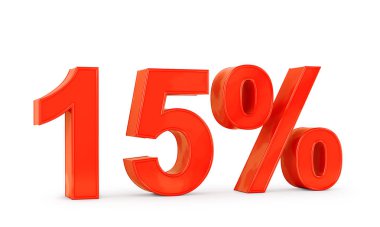 yüzde 15 indirim 3d çizim