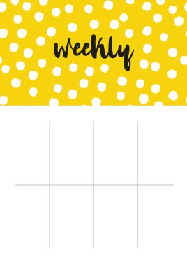 lineated  weekly planner blank page 
