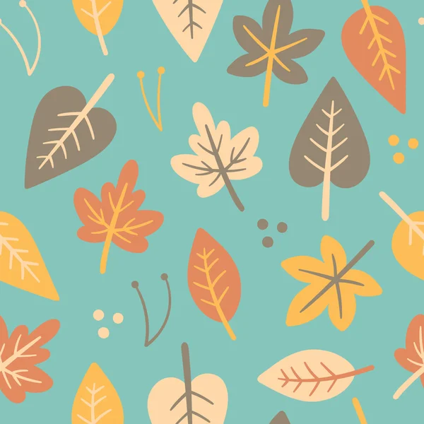 Různé barevné podzimní listí — Stockový vektor