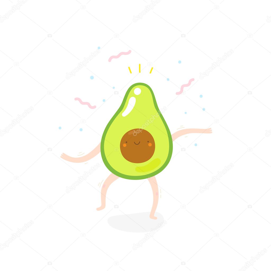 dancing avocado drawing 