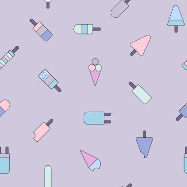 Dondurma simgeler seamless modeli. 