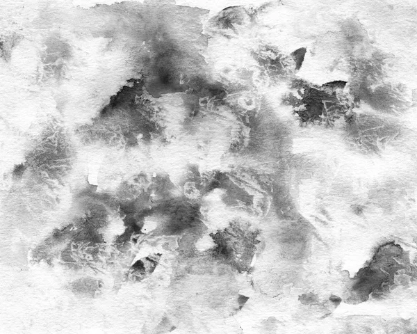 Texture aquarelle noir et blanc. — Photo