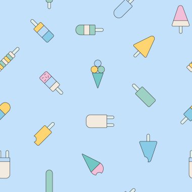 Dondurma simgeler seamless modeli. 