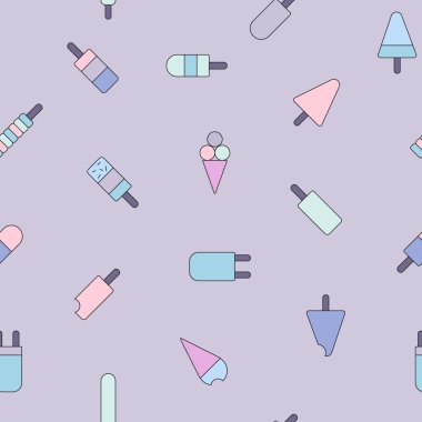 Dondurma simgeler seamless modeli. 