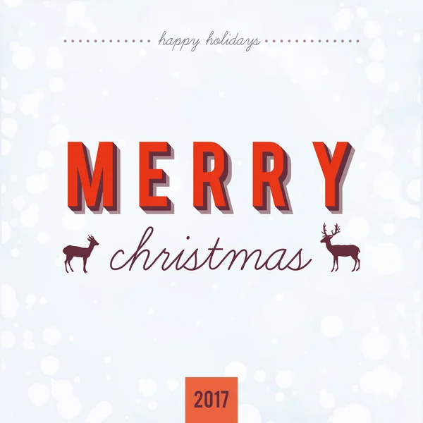 Merry Christmas and Happy New Year Card — Stock Vector