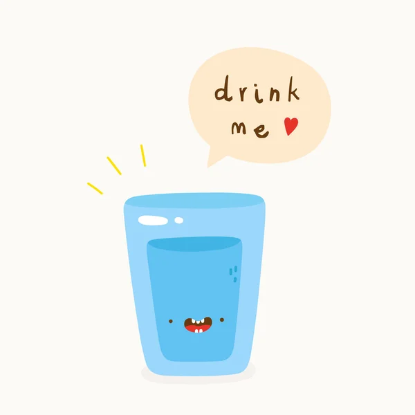 Välsmakande vatten - Drick mig! — Stock vektor