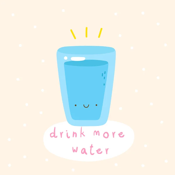 Smaczny wody - Pij więcej wody! — Wektor stockowy