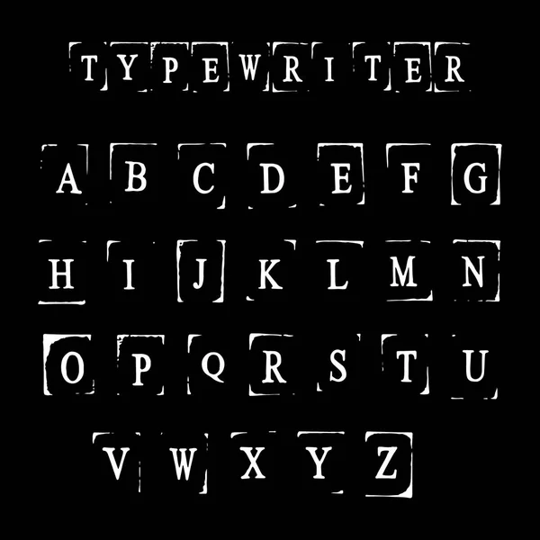 Monochrome Symbole mit Alphabet — Stockvektor