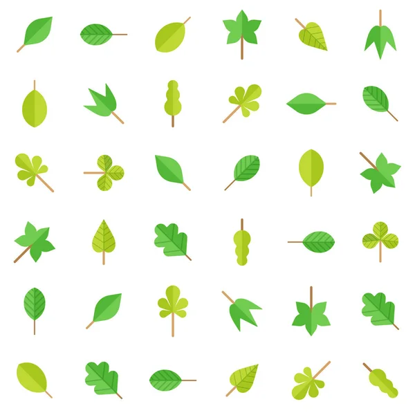 Sammlung bunter Blätter — Stockvektor