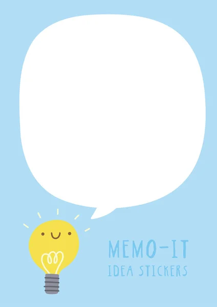Cute Memo-It Sticker шаблон — стоковый вектор