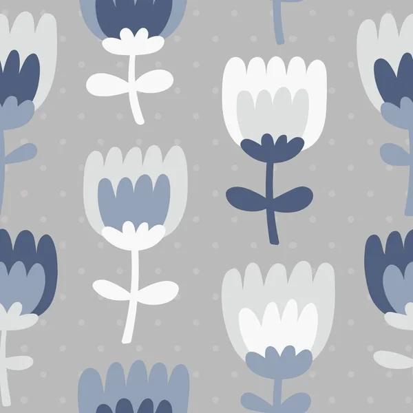 Simple et amusant motif floral — Image vectorielle