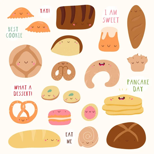 面包店图标模式 — 图库矢量图片
