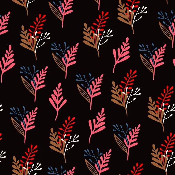Leaves bouquet seamless pattern — Stock Vector