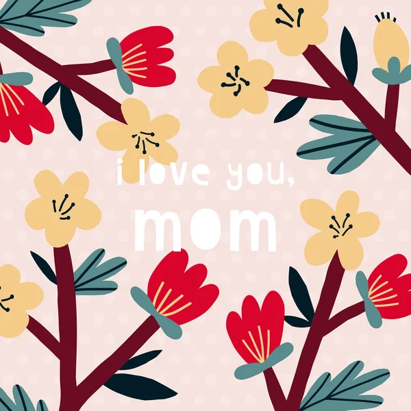 stock vector Happy Mother's Day floral illustration. 