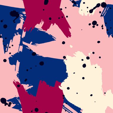 Su sıçramalarına boya ile parlak seamless modeli. 