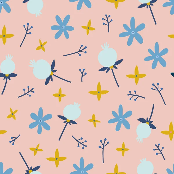 Mignon motif floral sans couture . — Image vectorielle