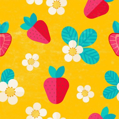 Çileklerle kusursuz desen