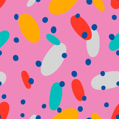  desen çok renkli noktalar ve oval