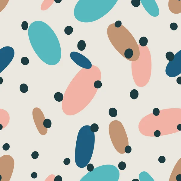 Motif à pois multicolores et ovales — Image vectorielle