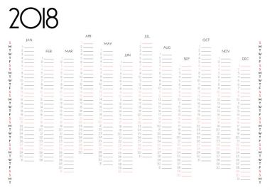 2018 Yıllık Takvim