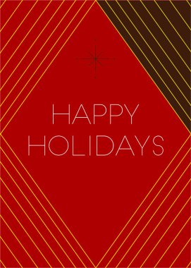 Zarif mutlu tatil kartı 