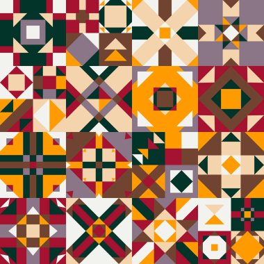 Doku farklı geometrik öğelerle