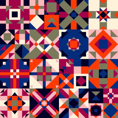 Doku farklı geometrik öğelerle