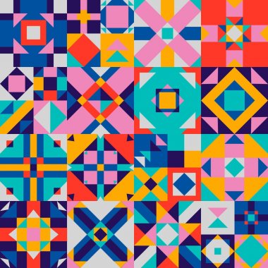 Doku farklı geometrik öğelerle