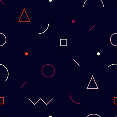 Geometrik şekillerle basit soyut desen