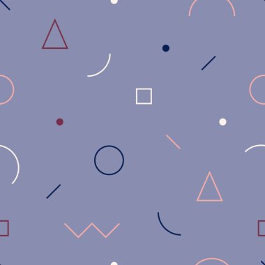 Geometrik şekillerle basit soyut desen