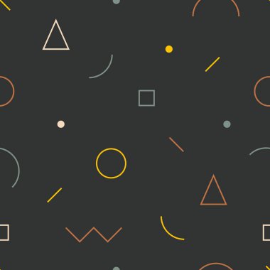 Geometrik şekillerle basit soyut desen