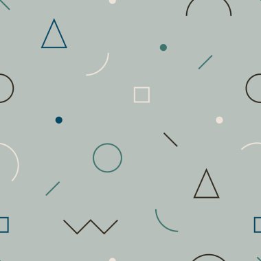 Geometrik şekillerle basit soyut desen
