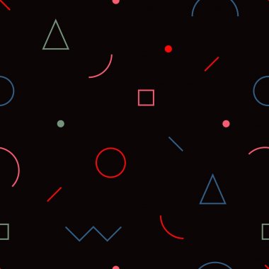 Geometrik şekillerle basit soyut desen