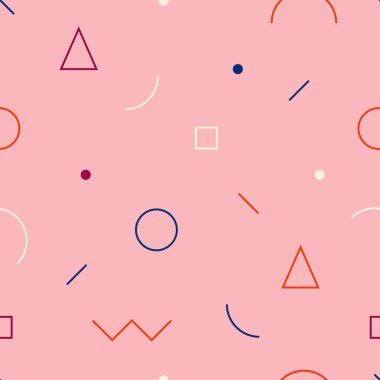 Geometrik şekillerle basit soyut desen