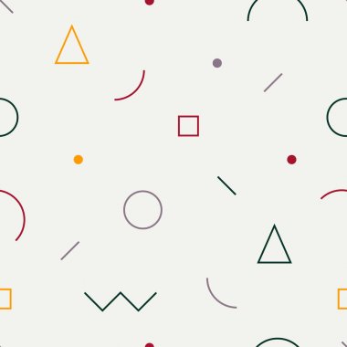 Geometrik şekillerle basit soyut desen