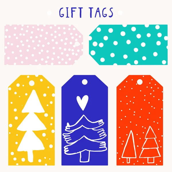 Gift Tags for New Year — Stock Vector
