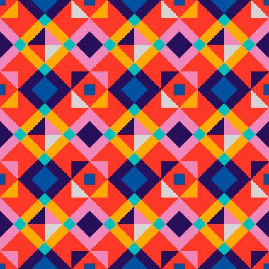 desen farklı geometrik şekillerle.