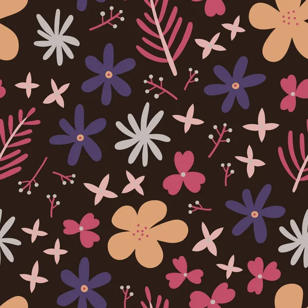 Patrón de lotes florales — Archivo Imágenes Vectoriales