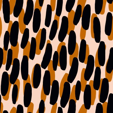 El ile modern parlak desen mürekkep BLOB'lar öğeleri çizilmiş. Sorunsuz vektör doku şirin fırça darbeleriyle farklı renklerde