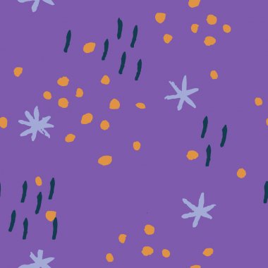 Küçük elemanları ile sorunsuz vektör desen. Mürekkep öğeleri basit soyut doku el ile çizilmiş.