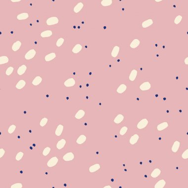 Büyük ve küçük noktalı vektör el boyaması mürekkep desen. Arka plan.