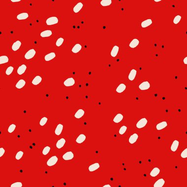 Büyük ve küçük noktalı vektör el boyaması mürekkep desen. Arka plan.