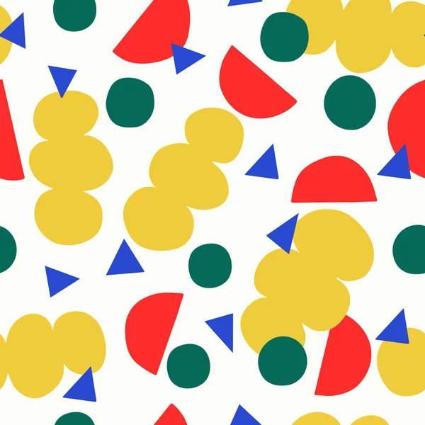 Motif Élégant Sans Couture Avec Des Formes Abstraites Colorées Illustration — Image vectorielle