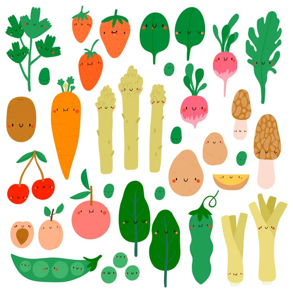 Stylish Seamless Pattern Vegetables Vector Illustration — Stock Vector