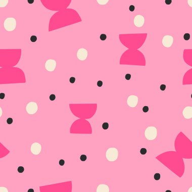 sevimli şekil pembe, basitçe vektör çizimi 